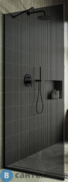 картинка Душевая перегородка в профиле MaybahGlass 1950*790 Стекло 8 мм Графит (MGD-698-6у)