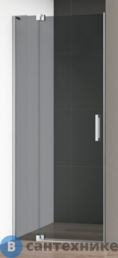 картинка Душевая дверь Cezares SLIDER-B-1-90/100-GRIGIO-Cr 900x1950