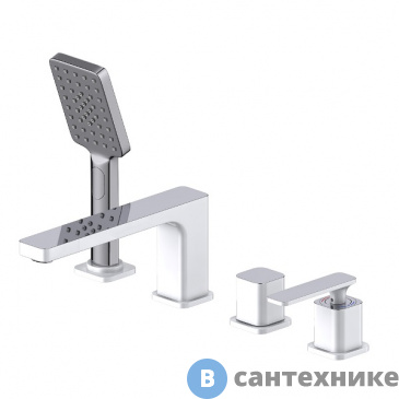 картинка Смеситель Timo Torne 4330/00-16Y на борт ванны, белый