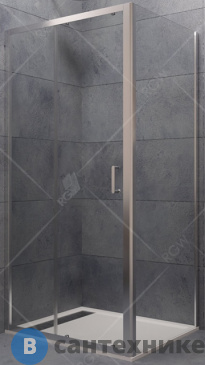 картинка Душевой уголок RGW PA-74 (PA-14 + Z-050-2) хром/Прозрачное/6 мм 120*100*195 (410874120-11), без поддона