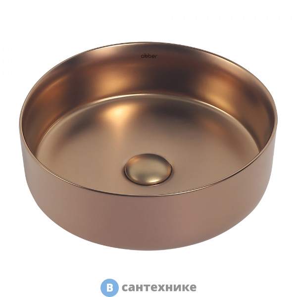 Раковина ABBER Bequem AC2108MRG розовое золото матовое накладная