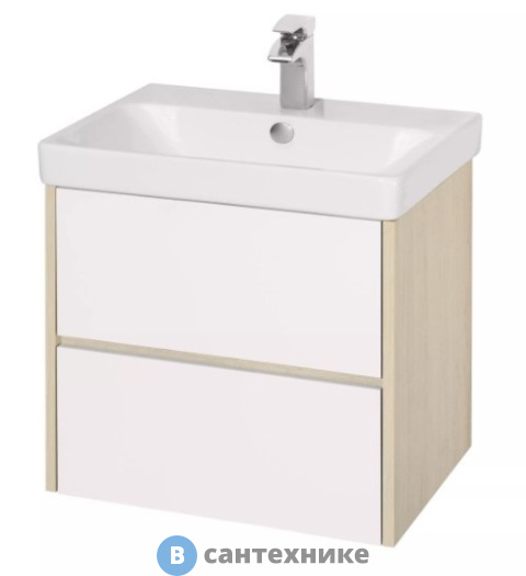 Тумба под раковину Акватон Сканди 70 Белый/Дуб Верона (1A251801SDB20)