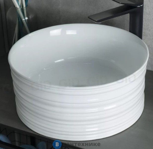 Раковина накладная GID-ceramic W969 белый (410х410х180)