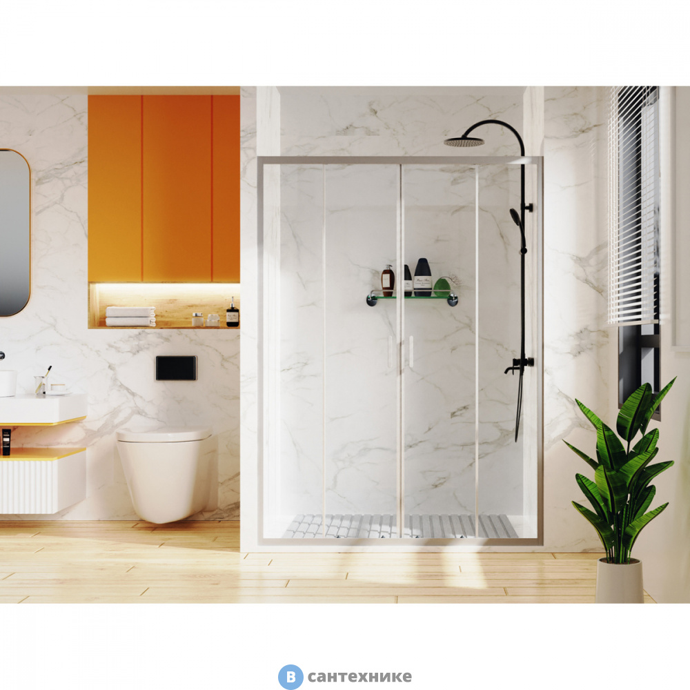 Душевое ограждение Azario TOKYO DRO-170х195-MGR-CL, прозрачное стекло 6 мм, профиль матовый графит (AZ-362K2-170-MGR-CL)