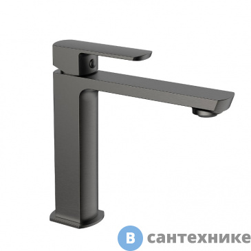 картинка Смеситель Vincea Next VBF-1N1GM для раковины, однорычажный, вороненая сталь