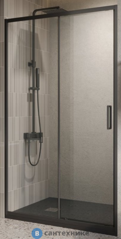 Душевая дверь BelBagno LUCE-BF-1-120-C-NERO