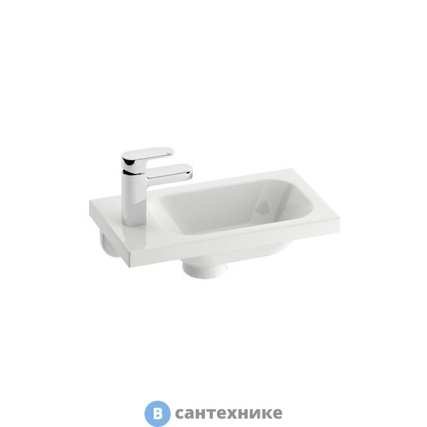 Умывальник Ravak Chrome 400 левый, с отверстиями (XJGL1100000)