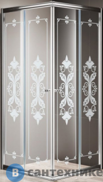 картинка Душевой уголок Cezares GIUBILEO-A-2-80-SCORREVOLE-CP-Cr (800x800x1950) без поддона