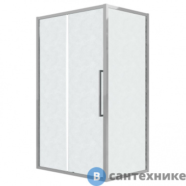 картинка Душевое ограждение Grossman Cosmo 120.K33.02.1180.10.02 (110*80*195) хром, стекло шиншилла, без поддона