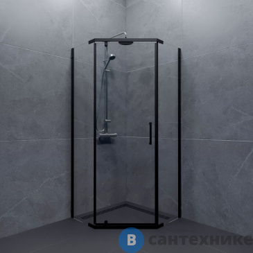 картинка Душевое ограждение Тритон Дека-Блэк, 90х90, пятиуг., (DK347)