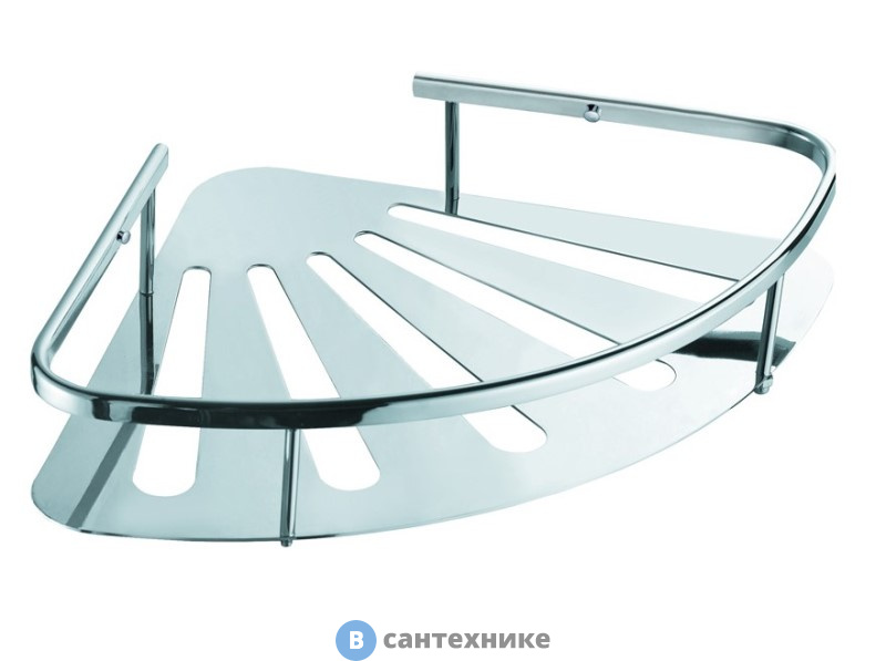 Полка AZARIO AZ-836 угловая одноэтажная, хром