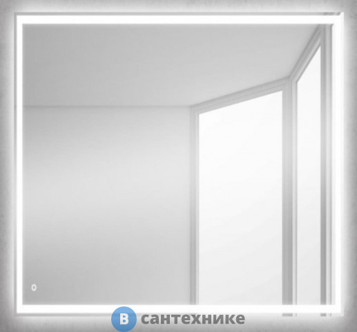Зеркало BelBagno SPC-GRT-650-800-LED-TCH с встроенным светильником и сенсорным выключателем 650x30x800
