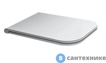 картинка Сиденье GLOBO Stone для унитазов 56см STS02/ST001, цвет белый/шарниры хром (микролифт) (ST020 bi/cr)