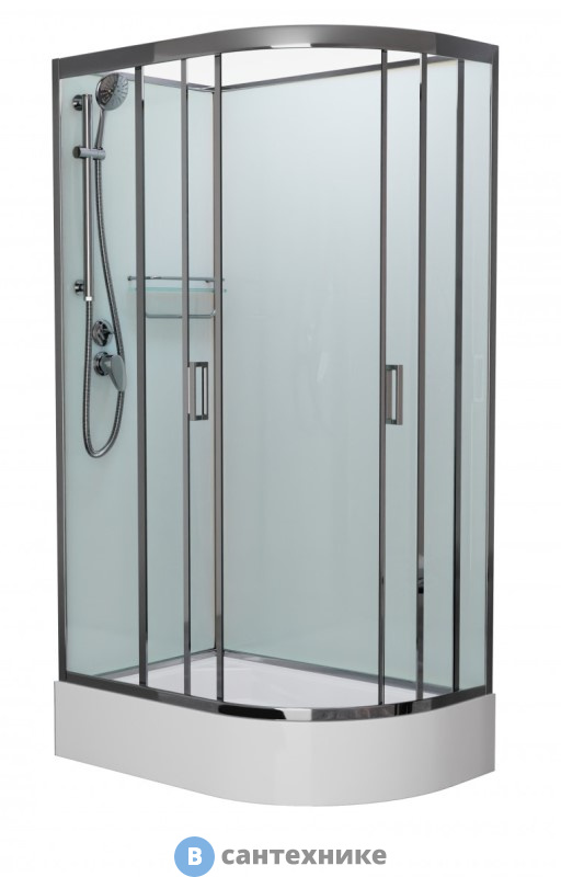 Душевая кабина Frank F412/1L Brilliant левосторонняя средний поддон б/к (без крыши)