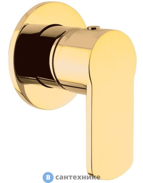 Смеситель Cezares GLAM-DIM-OI встраиваемый, однорычажный для душа, Oro inglese