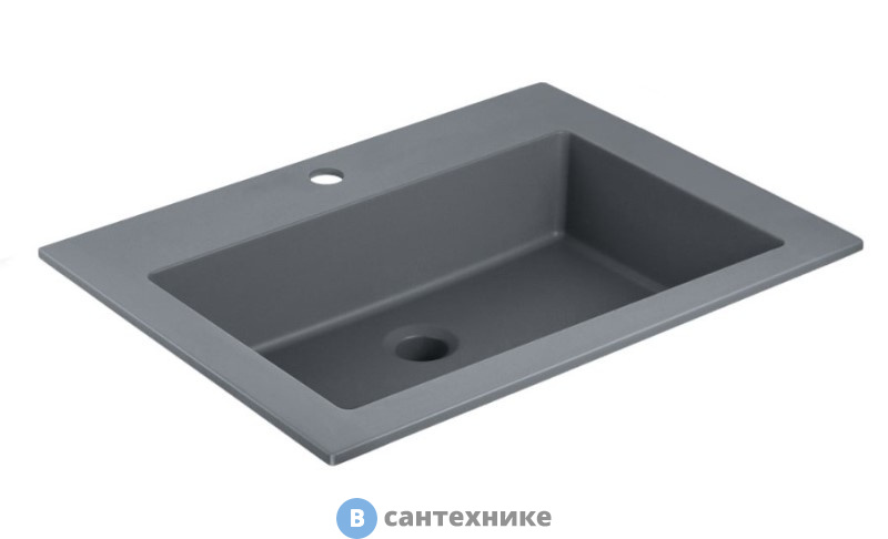 Раковина Vincea VCB-13600G из кварца, серый
