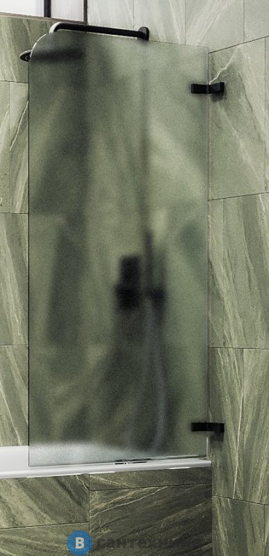 Шторка для ванны поворотная на петлях MaybahGlass 1400*405 Стекло 6 мм Сатин (MGV-648-6)