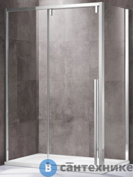 картинка Душевой уголок Vincea Lugano VSR-1L9013CL-1, 1300*900, хром, стекло прозрачное, без поддона