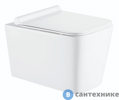 картинка Унитаз подвесной AZARIO Mona AZ-0057 безободковый, 530x360x365 мм с сидением микролифт