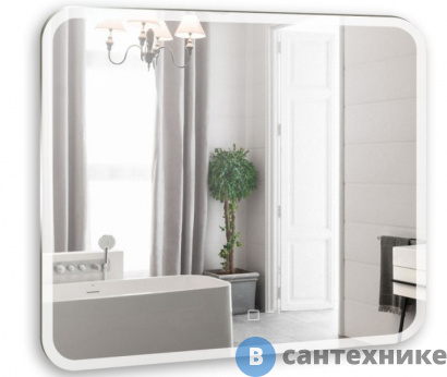 картинка Зеркало AZARIO Стив 800*680 сенсор выкл+ подогрев+ часы (ФР-00001353)