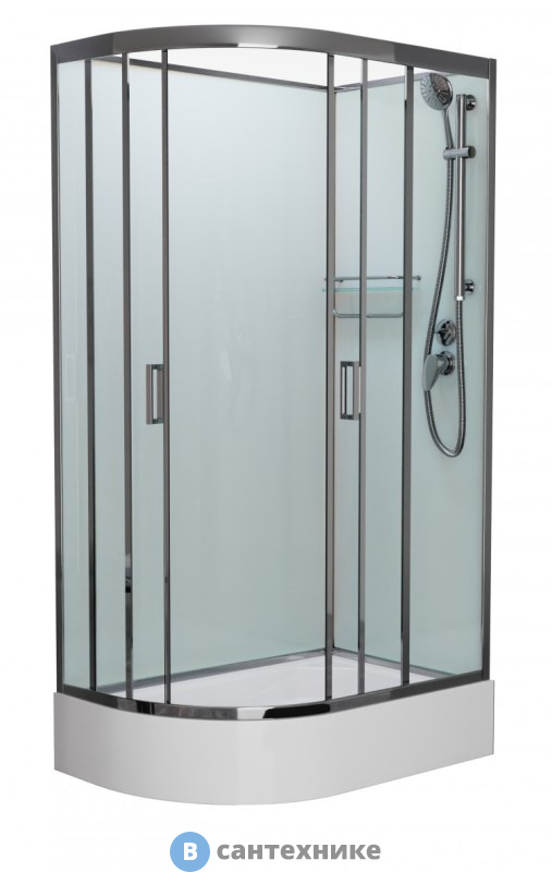 Душевая кабина Frank F412/1R Brilliant правосторонняя средний поддон (без крыши)