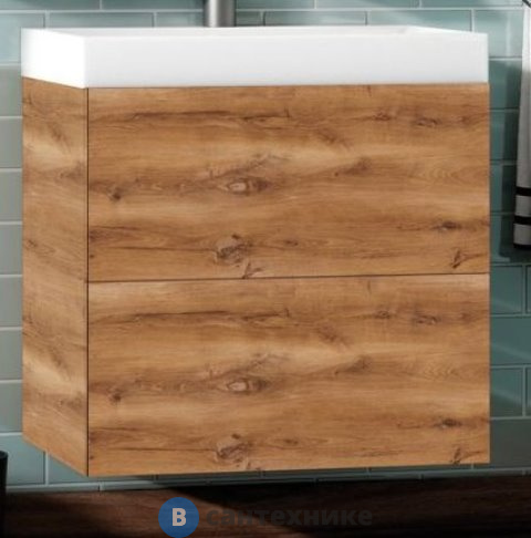 Тумба под раковину Art & MAX AM-Verona-Push-600-2C-SO-RK подвесная с двумя выкатными ящиками, 600x450x550