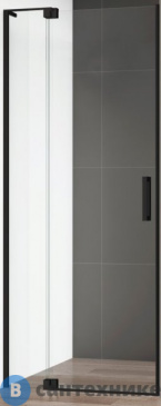 картинка Душевая дверь Cezares SLIDER-B-1-90/100-C-NERO (900-1000)x1950