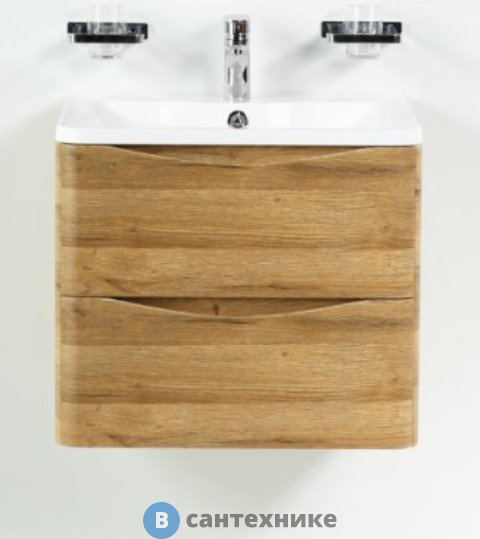 Тумба под раковину BelBagno ACQUA подвесная с двумя выкатными ящиками, Rovere Rustico, 700x450x500 (ACQUA-700-2C-SO-RR)