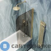 Шторка для ванны поворотная на монопетле MaybahGlass 1400*800 Стекло 6 мм Бронза (MGV-622-3)