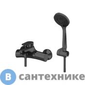 Смеситель Gattoni H2Omix7000 для ванны настенный однорычажный, с ручной лейкой и держателем, Nero Opaco (7000070NO)