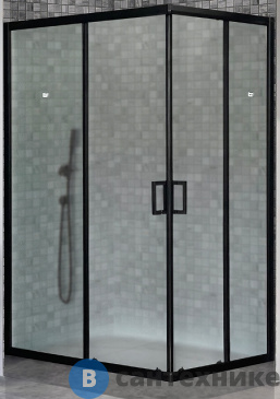 картинка Душевой уголок Royal Bath RB HPD-C-BL 120x80x185 (матовое) (RB8120HPD-C-BL) без поддона