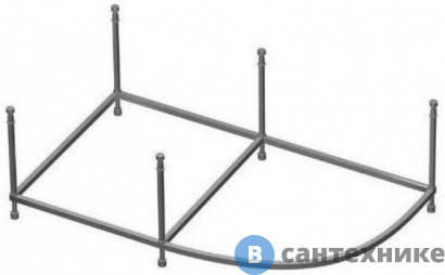 картинка Металлический каркас Cezares METAURO CORNER-MF для акриловой ванны
