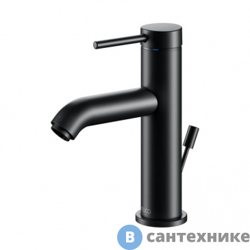 картинка Смеситель Keuco IXMO SOFT для умывальника 100, с гарнитурой, чёрный матовый (59502372000)