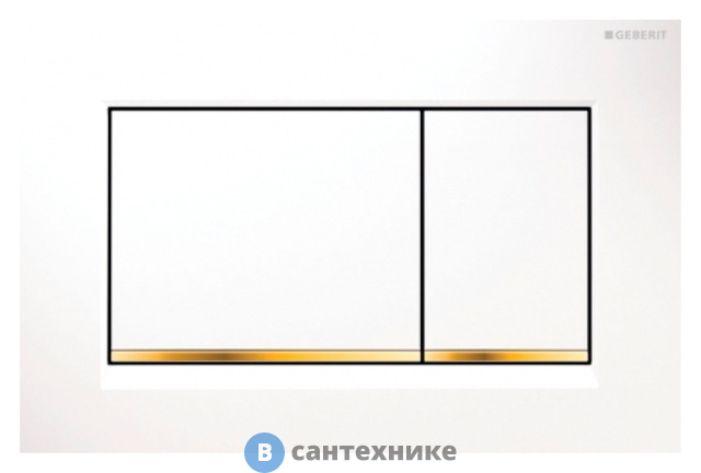 Клавиша смыва Geberit SIGMA30  115.883.KK.1 (белый/золотой)