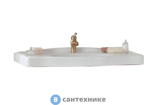 Раковина Cezares STILUS на 3 отверстия 121003F, Bianco, 102x56