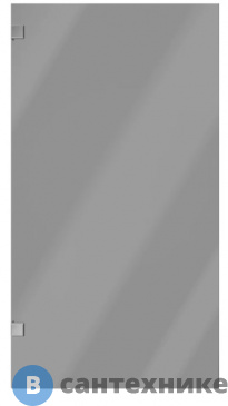 картинка Шторка на ванну DIWO Брянск неподвижная, 70х140, профиль хром глянцевый, тонированное стекло (583146)