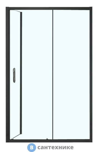 Душевое ограждение AZARIO MILTON 1200*800*2000, без поддона, открывание направо, стекло прозр. 6 мм, профиль чёрный (AZ-ND1131-R 1200 BLACK)