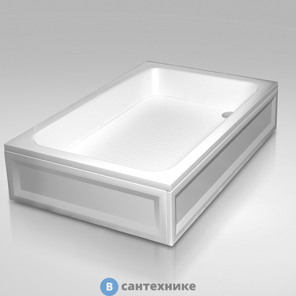 Душевой поддон RGW B/CL-S 80*100*15 h27 прямоугольный (16180280-51), без сифона