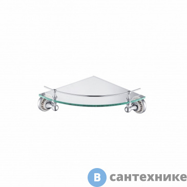 картинка Полка Zeegres CLASS 27117301 угловая стеклянная