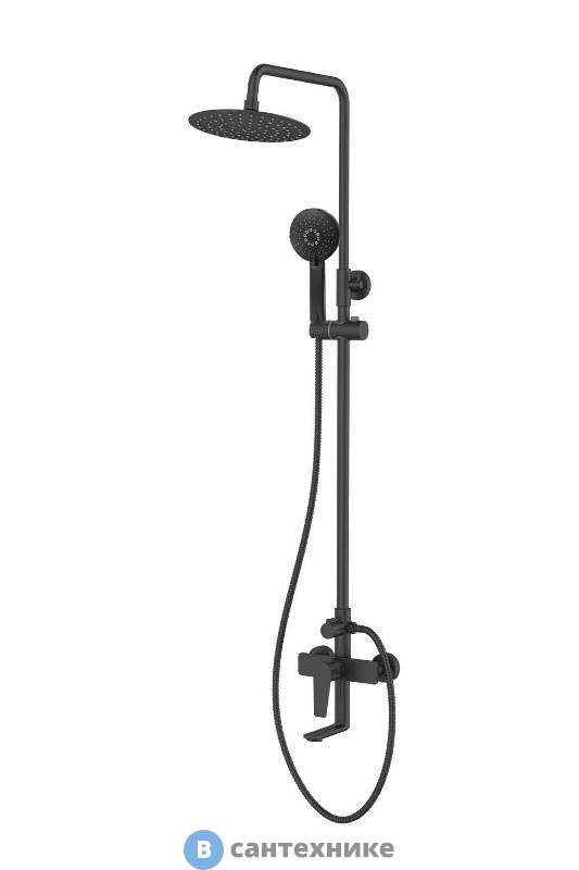 Душевая система Agger Brilliant A0393344, чёрный
