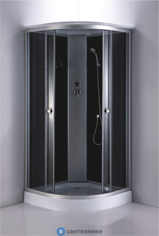 Душевая кабина Loranto CS-881EA13TM/B-90 900x900x2150 поддон 14 см 