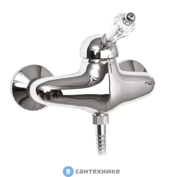 Смеситель Cezares VINTAGE-DM-01-Sw для душа однорычажный, хром, ручка Swarovski