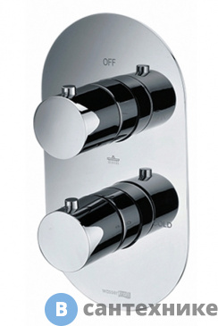 картинка Смеситель WasserKRAFT Berkel 4844 Thermo для ванны и душа латунь, хромоникелевое покрытие