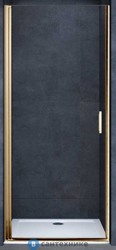Душевая дверь Vincea Alpha VDP-3AL800CLG, брашированное золото, стекло прозрачное