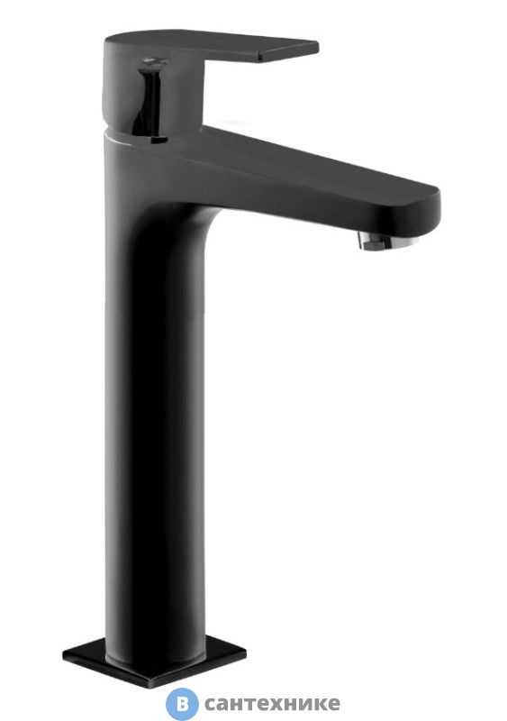 Смеситель AZARIO TREYA AZ-156845524 для раковины высокий, чёрный матовый