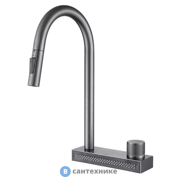 Смеситель ABBER Wasser Kreis AF8114NG для кухни с выдвижной лейкой, никель