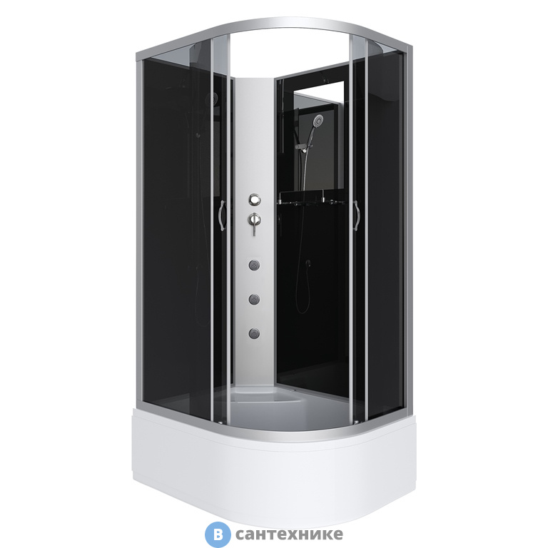 Душевая кабина Niagara NG-2510-14LBKG (1200х800х2150) высокий поддон, стекло тонированное