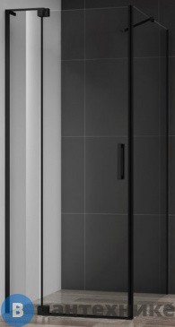картинка Душевой уголок Cezares SLIDER-AH-1-80-90/100-C-NERO без поддона