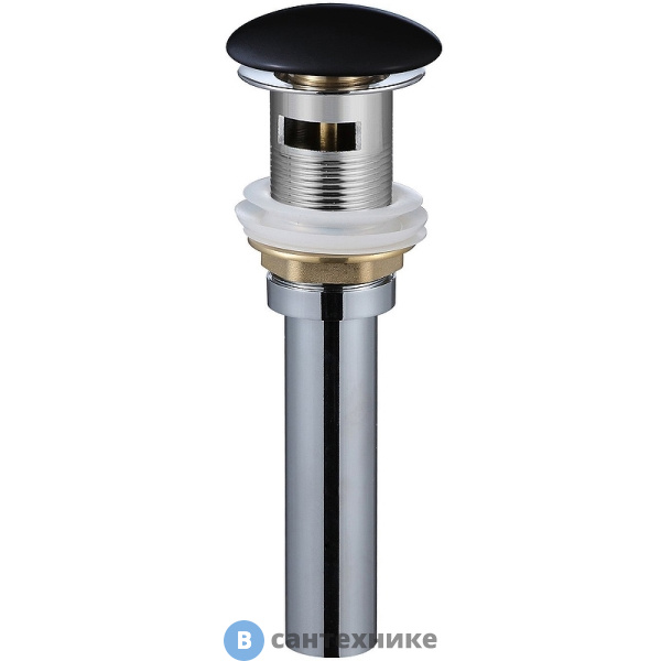 Донный клапан WELTWASSER WW PP MT-BL для раковины, чёрный матовый