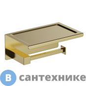 Бумагодержатель с полкой Timo Selene 17044/17 золото матовое